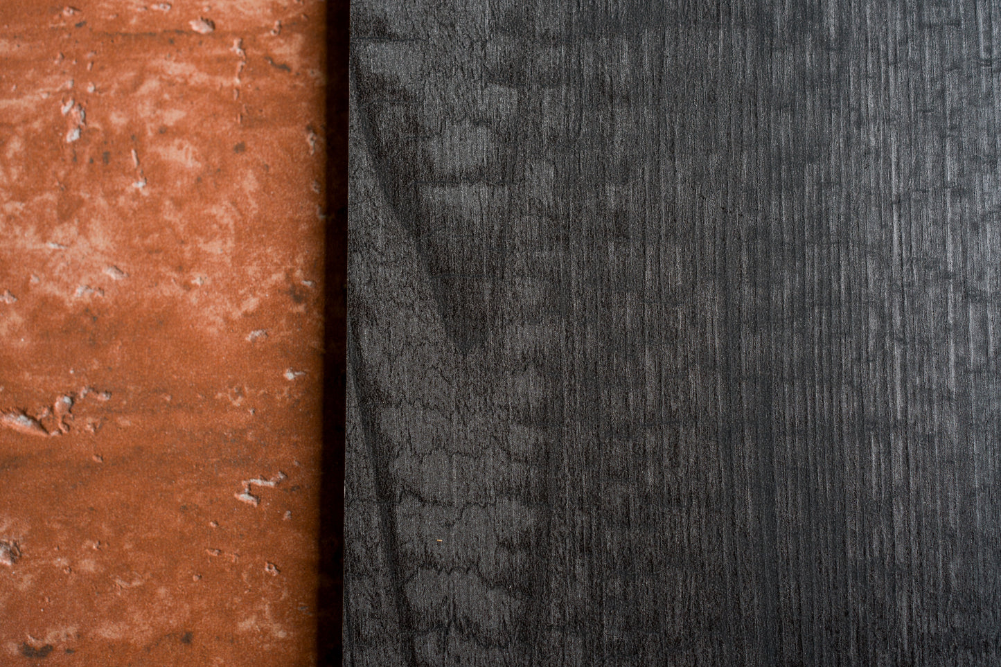 Bamboo burnt wood - fabric art